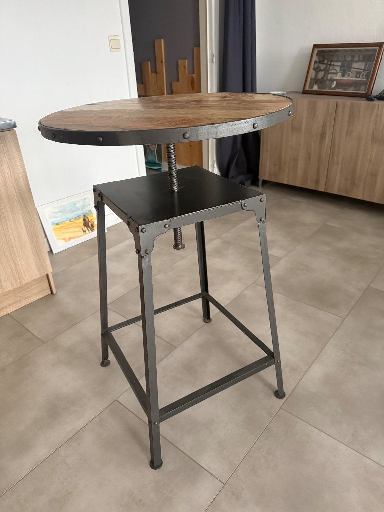 Table haute de bar style industriel, Enlèvement, Réglable en hauteur, Comme neuf