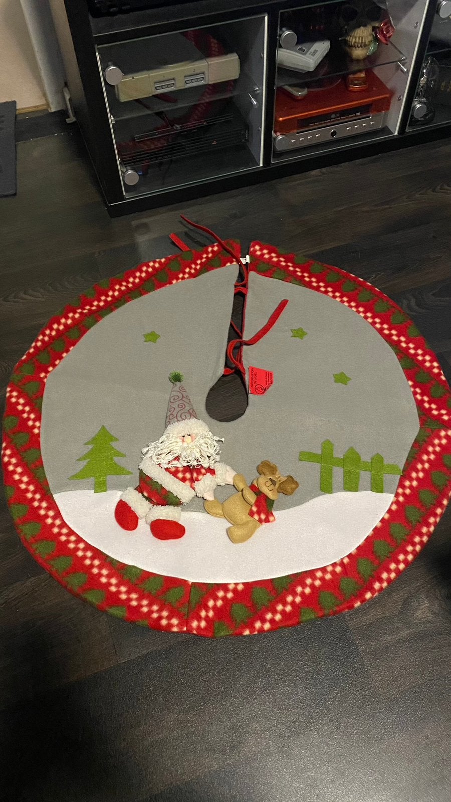 Décoration tapis pour pied de sapin Père-noël et renne, Enlèvement, Neuf