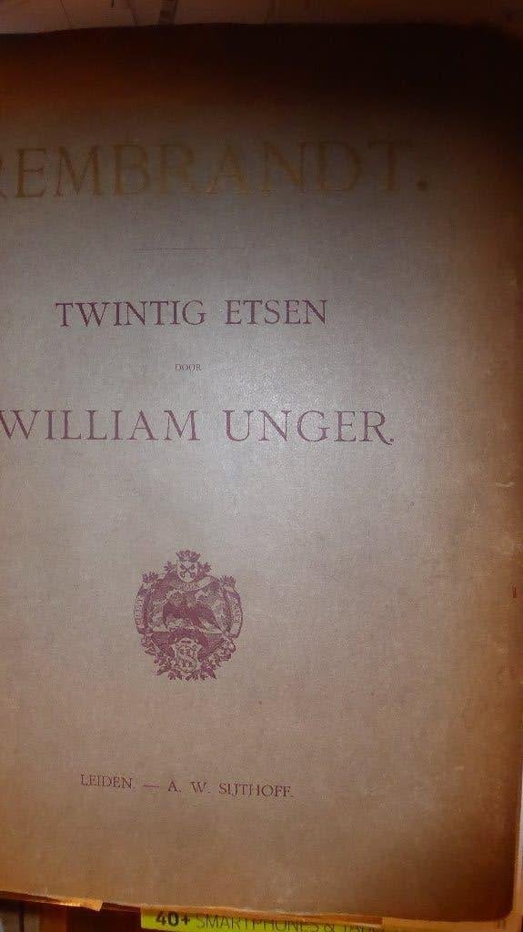 Rembrandt Twintig etsen door William Unger, Enlèvement