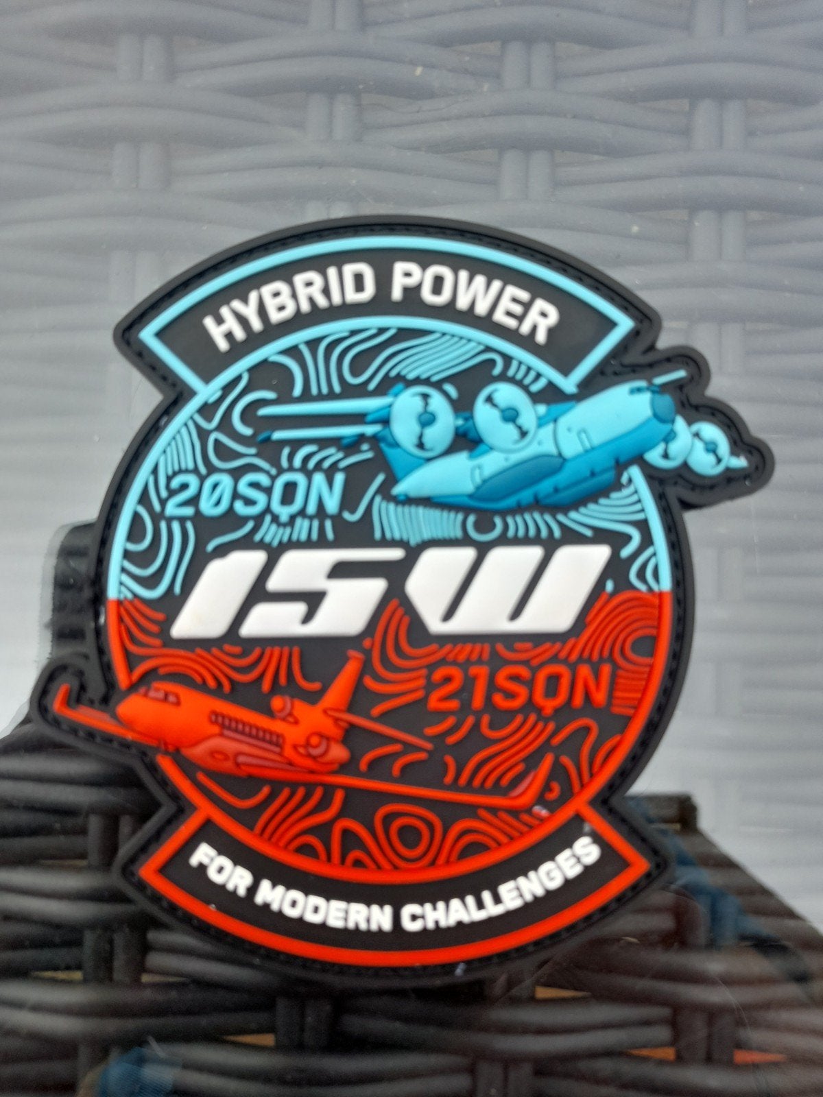 Patch 15Wing 20Sqn/21Sqn HYBRID POWER for modern, Verzamelen, Luchtvaart en Vliegtuigspotten, Ophalen of Verzenden, Nieuw, Patch, Badge of Embleem