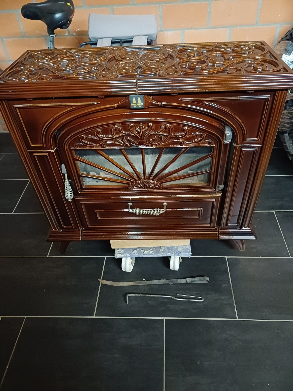 houtkachel, Enlèvement, Utilisé, 80 cm ou plus, Poêle