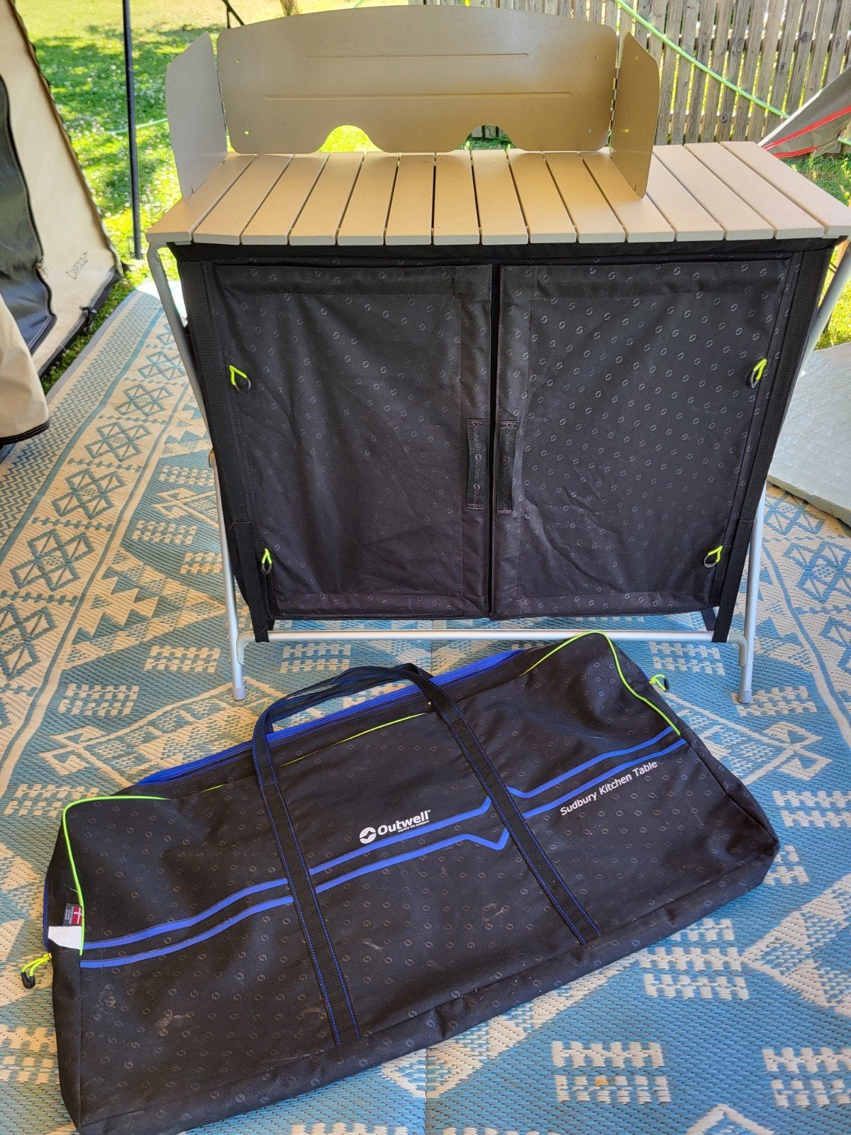 Outwell kampeerkeuken, Caravans en Kamperen, Ophalen, Gebruikt, Campingkast