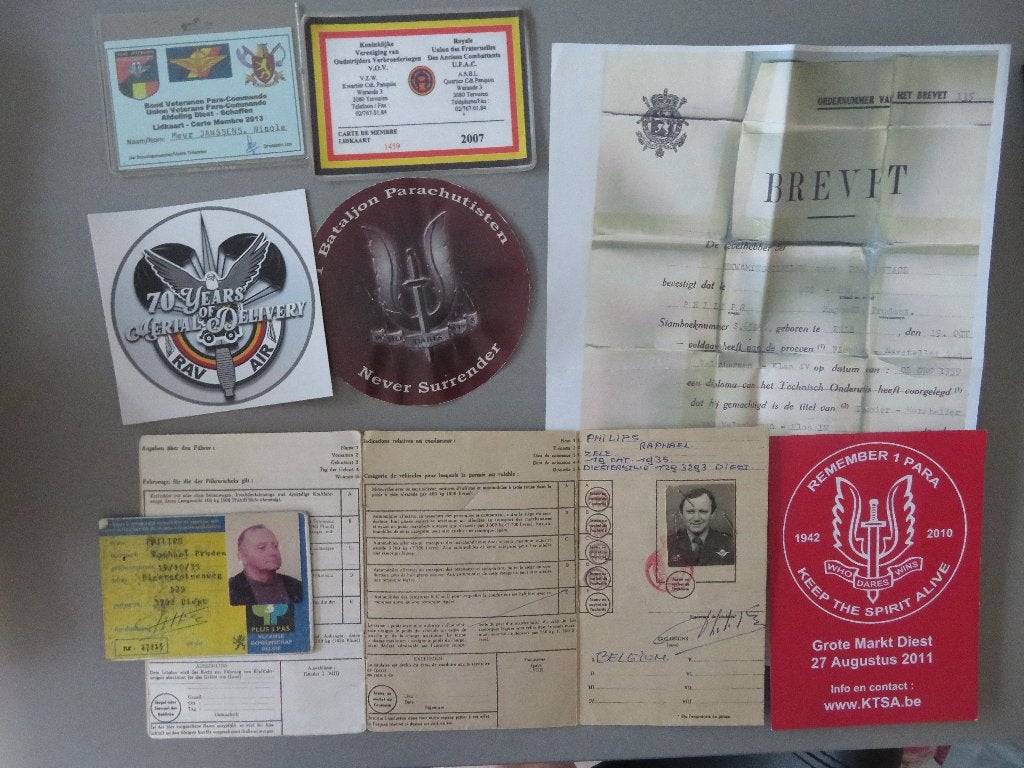 allerlei pap .doc. Paracommando Raphael Philips Diest, Collections, Objets militaires | Général, Enlèvement ou Envoi, Armée de terre