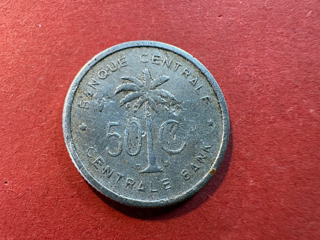 Belgisch Congo, Ruanda-Urundi - 50 centiem 1955 (#277#), Postzegels en Munten, Munten | Afrika, Ophalen of Verzenden, Overige landen