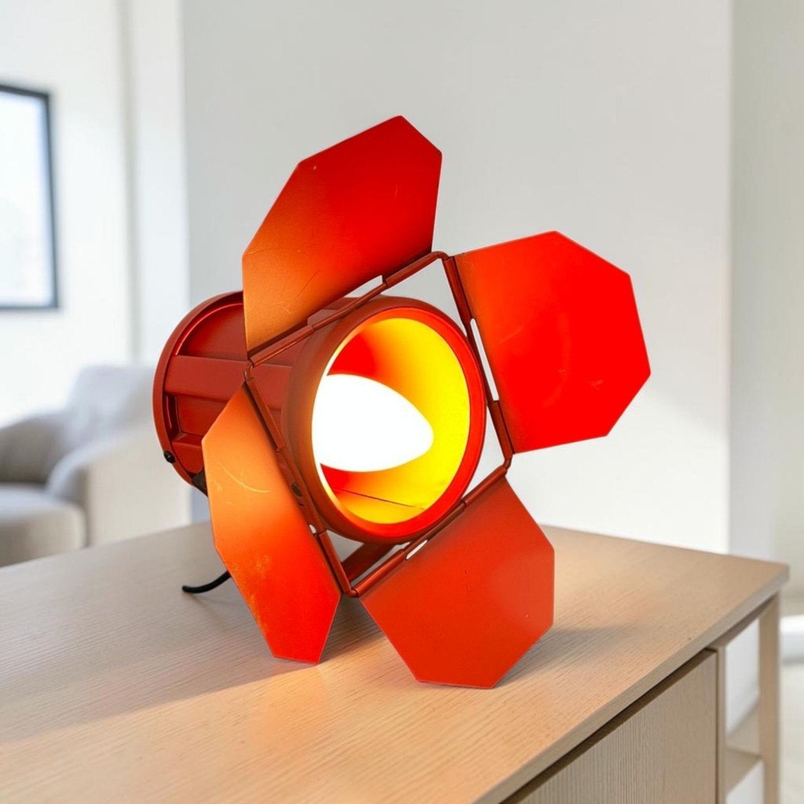 Lampe de table vintage orange/lampe suspendue/spot, Antiquités & Art, Enlèvement ou Envoi