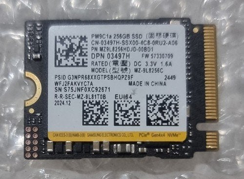 512Gb 256Gb SSD Samsung PM9B1 9C1a NVMe M.2 Type 2230 Gen4x4, Enlèvement ou Envoi, SSD, Interne, Utilisé