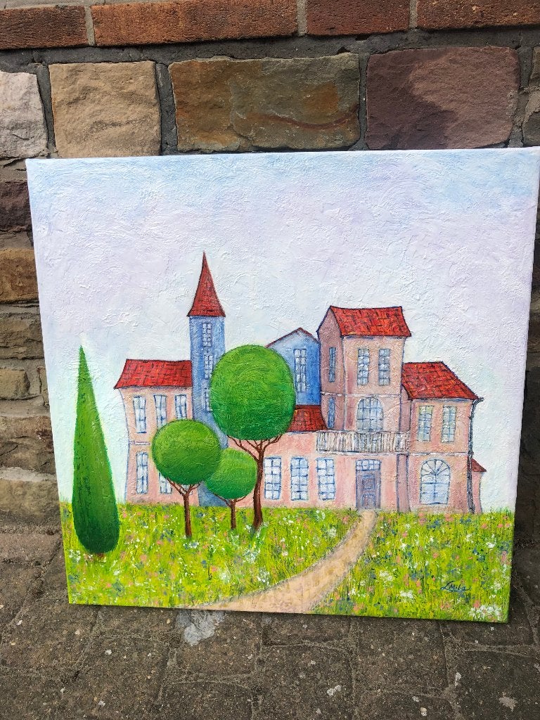 Schilderij, Antiek en Kunst, Ophalen, Acrylverf