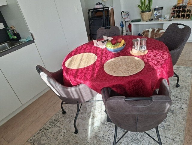 ronde tafel, Quatre personnes, Rond, Comme neuf, Synthétique
