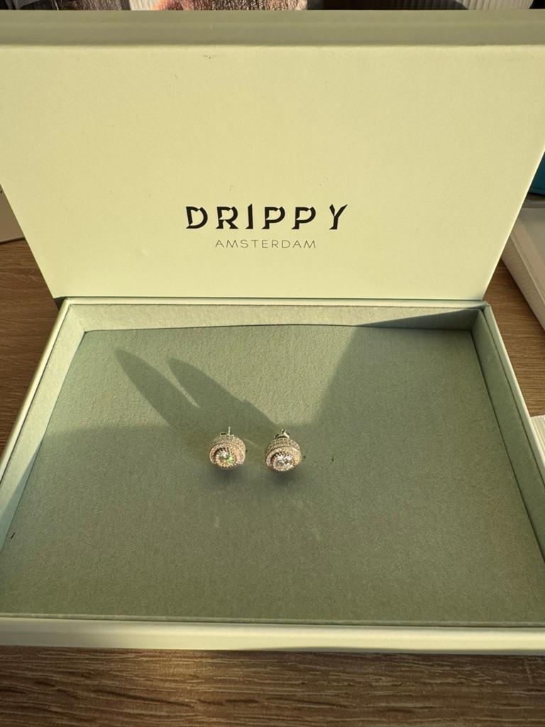 Moissanite poppin studs, Ophalen of Verzenden, Nieuw, Zilver, Knopjes of Stekers