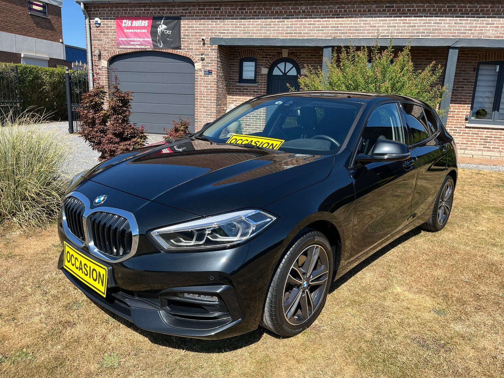 Bmw 116i autom fin2021 5p gps led xenon cuir clim jalu radar, Euro 6, Entreprise, Noir, 5 portes