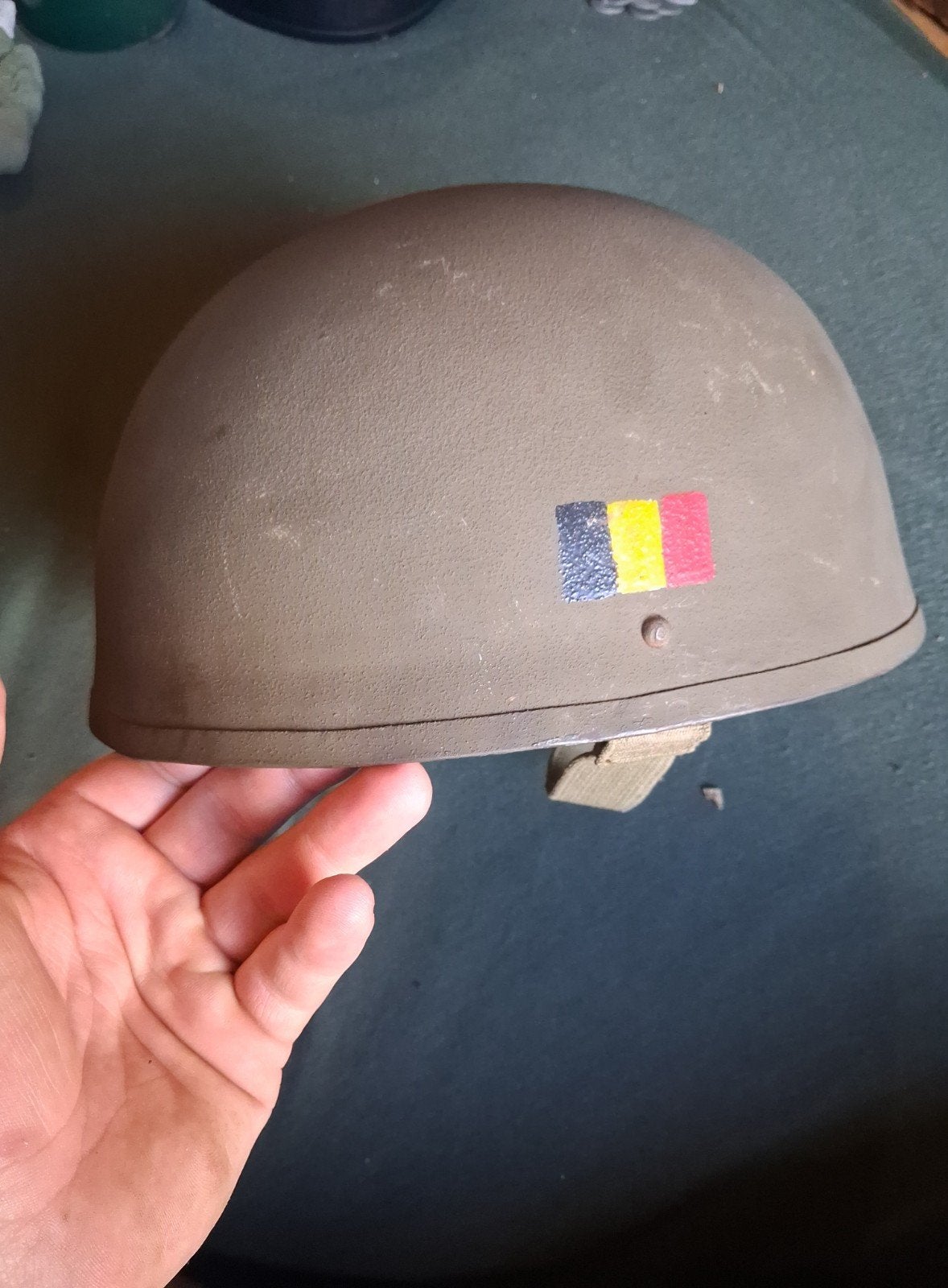 Casque ABL RECCE Rare 1952 complet, Enlèvement ou Envoi