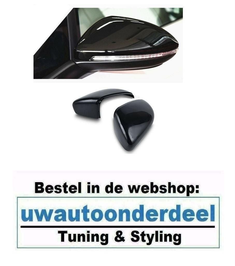 Glans Zwart Spiegelkappen Voor Vw Golf 7 GTI TDI R20 GTE, Verzenden