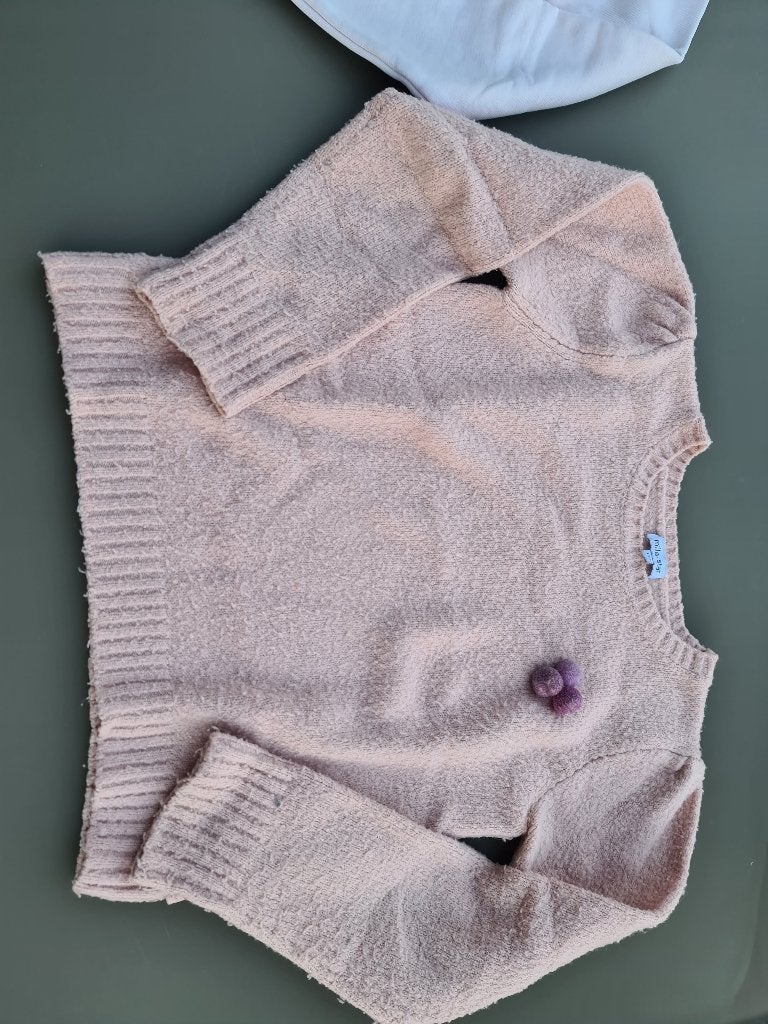 Oud roze - beige trui, pull, Milla Star, 134, Enlèvement, Comme neuf