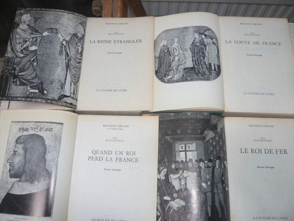Romans historiques "Les Rois Maudits" 7 livres., Enlèvement ou Envoi, Utilisé
