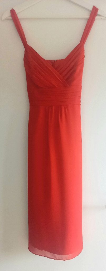 ROOD ELEGANT GEKLEED(TROUW) KLEEDJE – OPEN RUG – ALS NIEUW!, Rouge, Enlèvement ou Envoi, Taille 36 (S), Comme neuf
