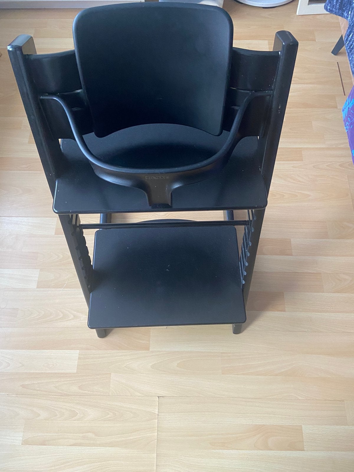 Zwarte stokke stoel tripp trapp, Enlèvement, Comme neuf