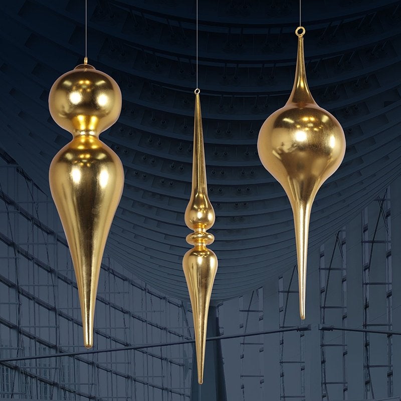 Kerstbal goud of zilver — kerstornament - 92 cm