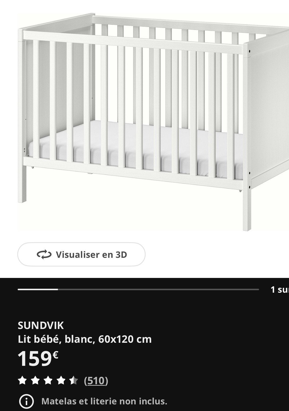 Lit bébé, Ophalen, Zo goed als nieuw