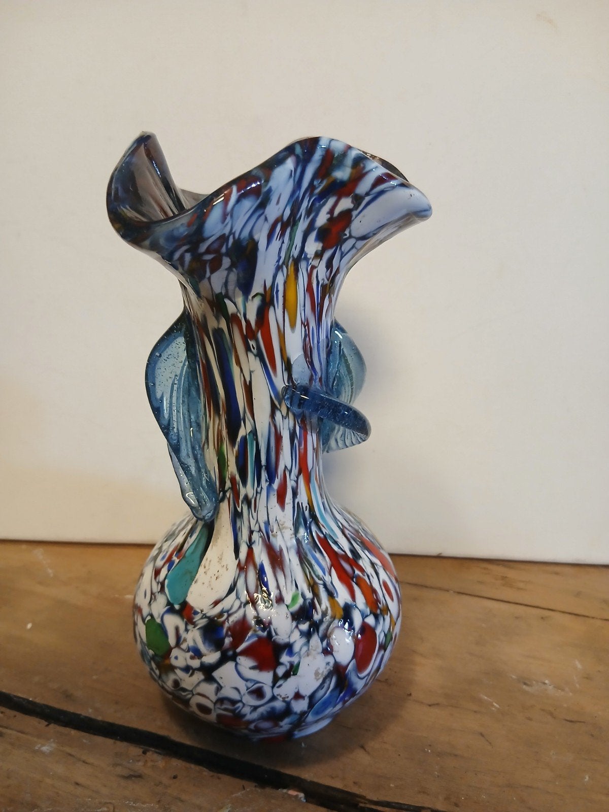 Vase vintage en verre de Murano - Style Fratelli Toso, Enlèvement ou Envoi