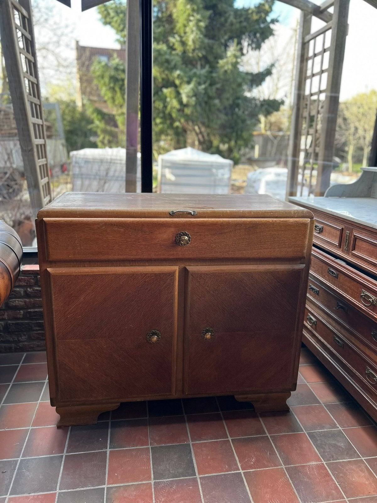 Antiek/vintage radiocabinet, Ophalen
