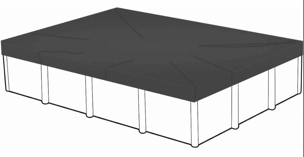 Afdekzeil rechthoekig zwembad 550 x 350 cm, Tuin en Terras, Ophalen of Verzenden, Nieuw, Afdekzeil