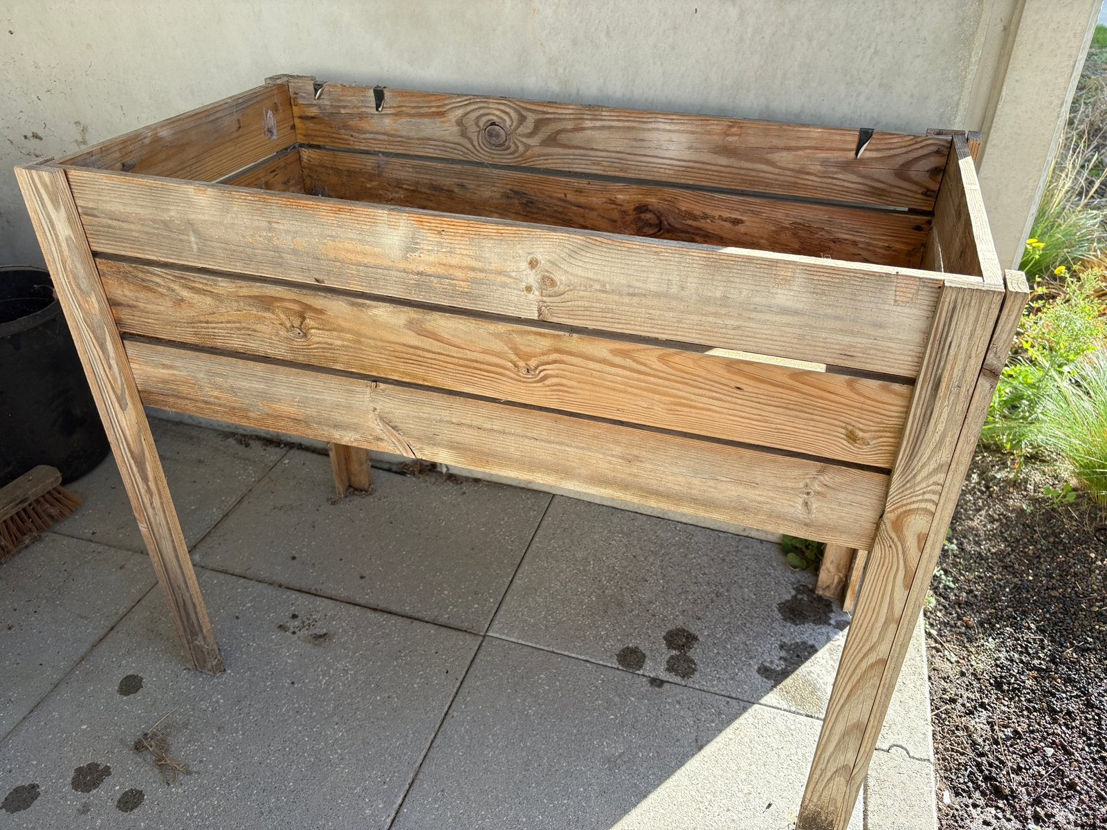 Houten plantenbak 100x50x80, Ophalen, Gebruikt, 100 cm of meer, Balkon
