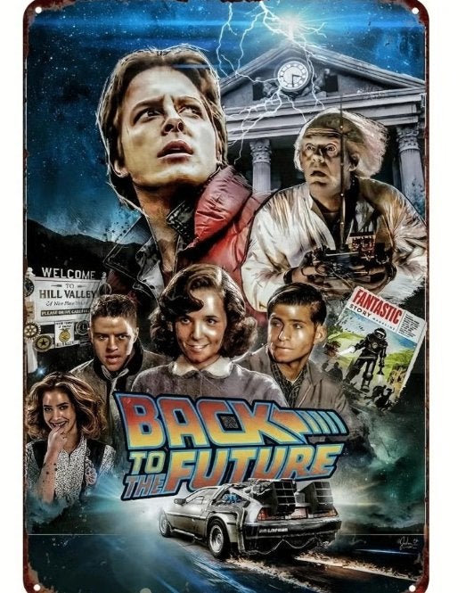 Vintage metalen bordje Back to the Future classic (30x20cm), Ophalen of Verzenden, Nieuw