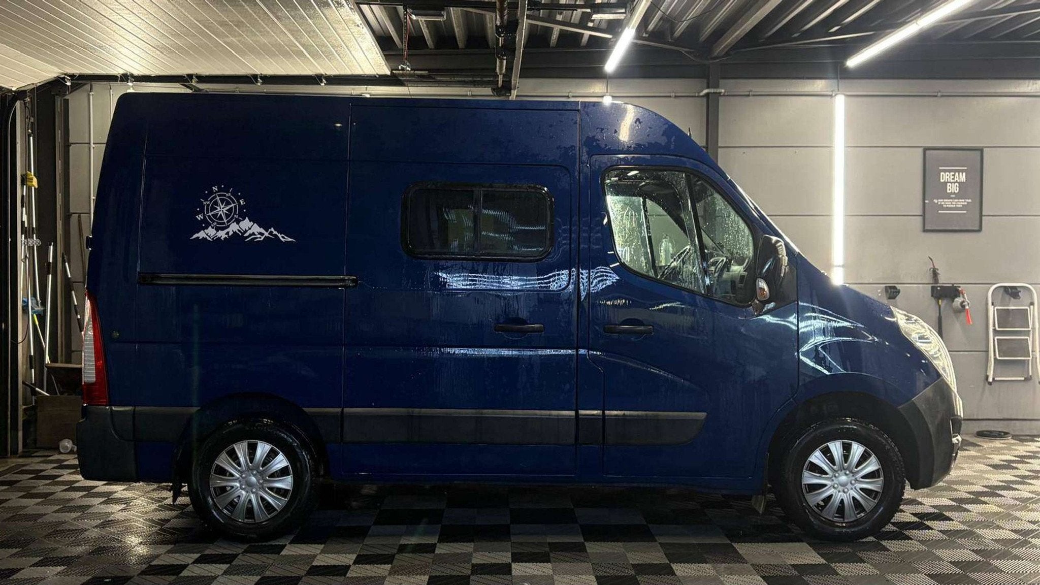 Opel Movano ZELFBOUWCAMPER 2.3 CDTi bj. 2016 173.300km, Euro 5, ABS, Blauw, 5 deurs