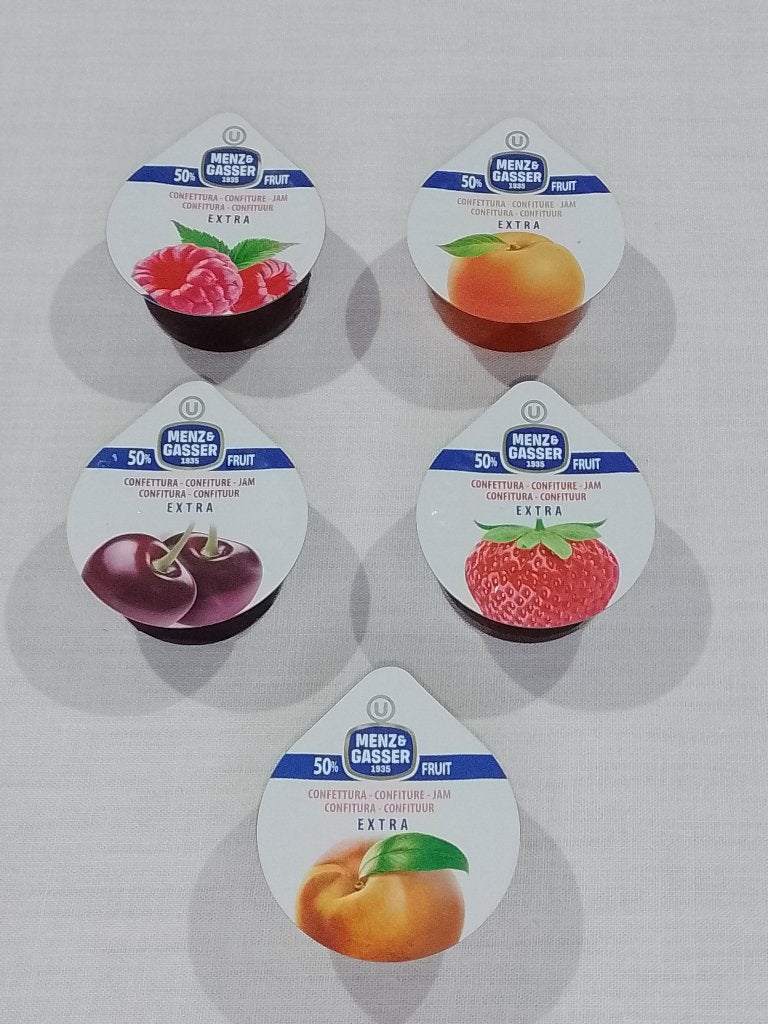 Menz & Gasser Mini Confituur 25g – 5 x – Ongeopend, Diversen, Levensmiddelen, Ophalen