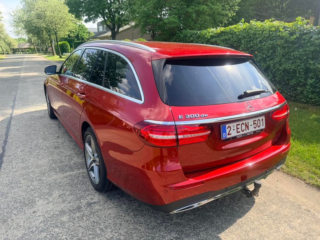 Mercedes-Benz E300de AMG line - 2019 - rood - perfecte staat, Auto's, Particulier, Rood, Te koop, Adaptive Cruise Control