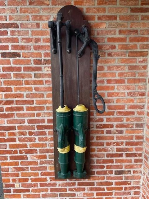 Dubbele gietijzeren antieke waterpomp - decoratie huis, Ophalen