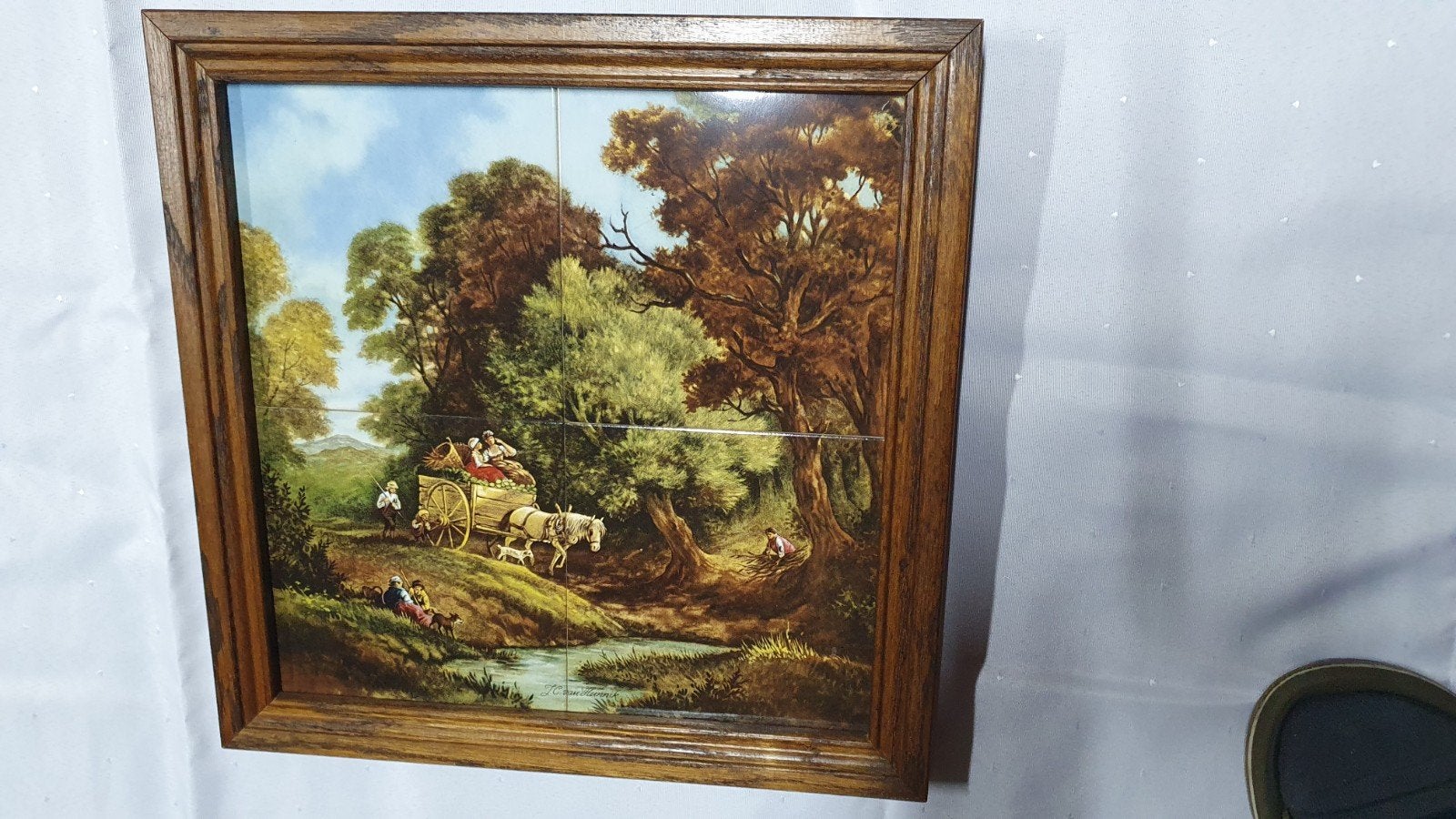 tegels tekening in kader, Ophalen, Tekening