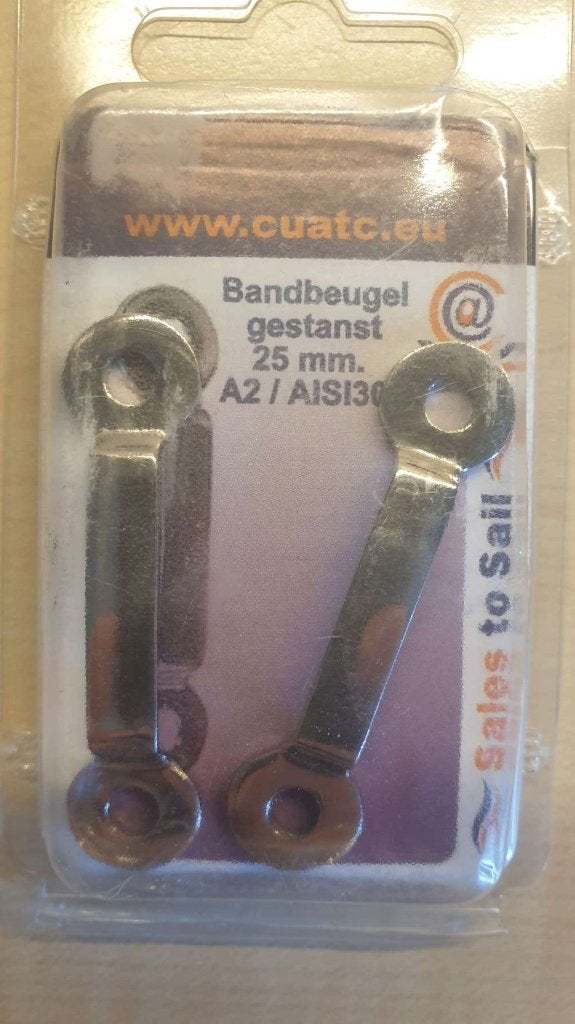 Bandbeugel, bandhouder, gestanst RVS A2 25mm, nieuw, Watersport en Boten, Ophalen