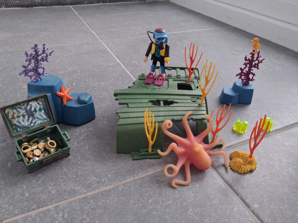 Playmobil Set 3951 - Duiker en octopus met scheepswrak, Ophalen, Gebruikt, Complete set, Overige typen