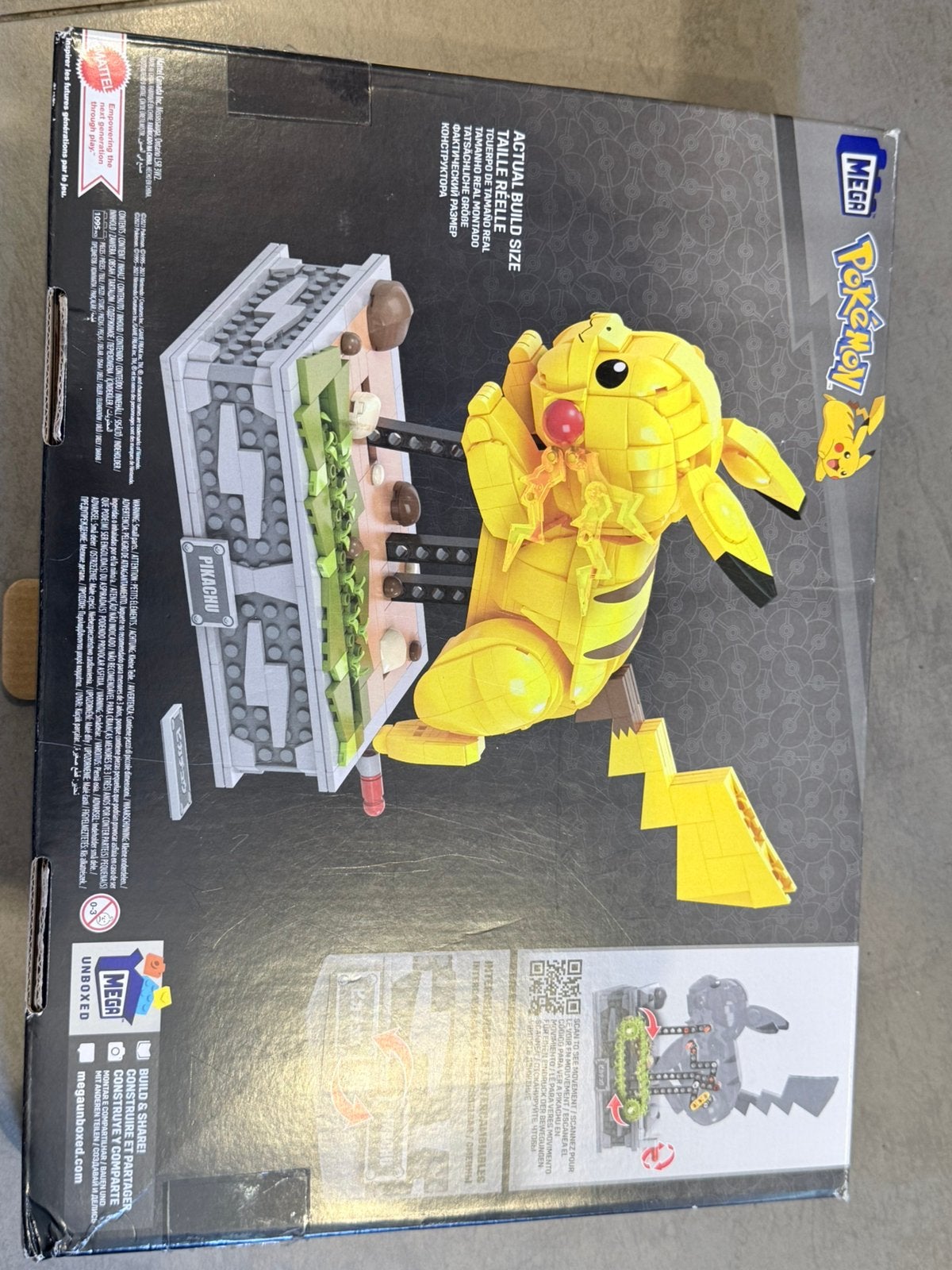 MEGA Pokémon Bewegende Pikachu - 1095 blokken - Bouwstenen, Kinderen en Baby's, Speelgoed | Bouwstenen, Ophalen, Zo goed als nieuw