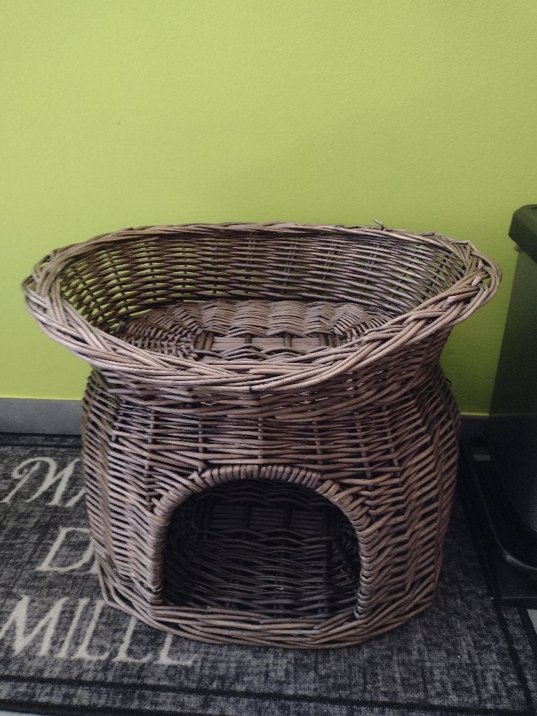 Panier en osier chat, Dieren en Toebehoren, Hondenmanden, Ophalen, Gebruikt