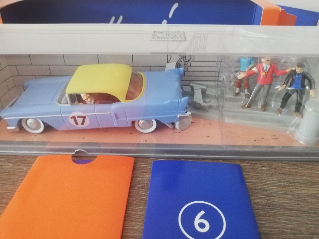 Voiture Tintin 1/43 diorama Cadillac Eldorado, Enlèvement ou Envoi, Tintin, Comme neuf