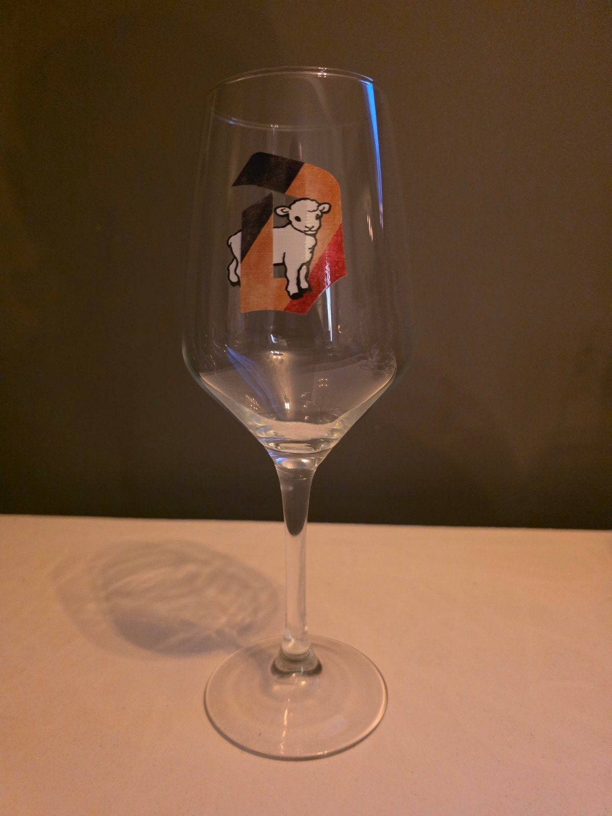Duvel wijnglas 't lammeke, Collections, Enlèvement ou Envoi, Comme neuf, Verre ou Verres, Duvel