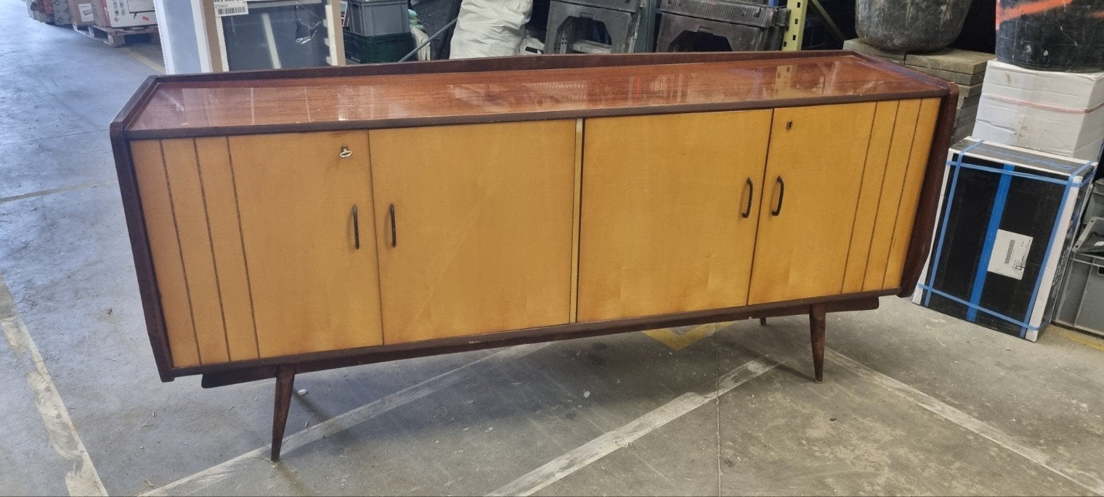 vintage dressoir, Huis en Inrichting, Ophalen, Gebruikt, 150 tot 200 cm, 25 tot 50 cm