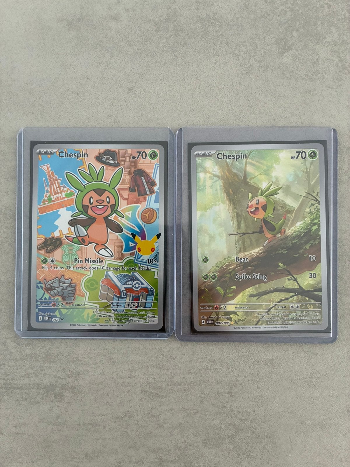 Chespin kaartjes, Ophalen of Verzenden, Zo goed als nieuw
