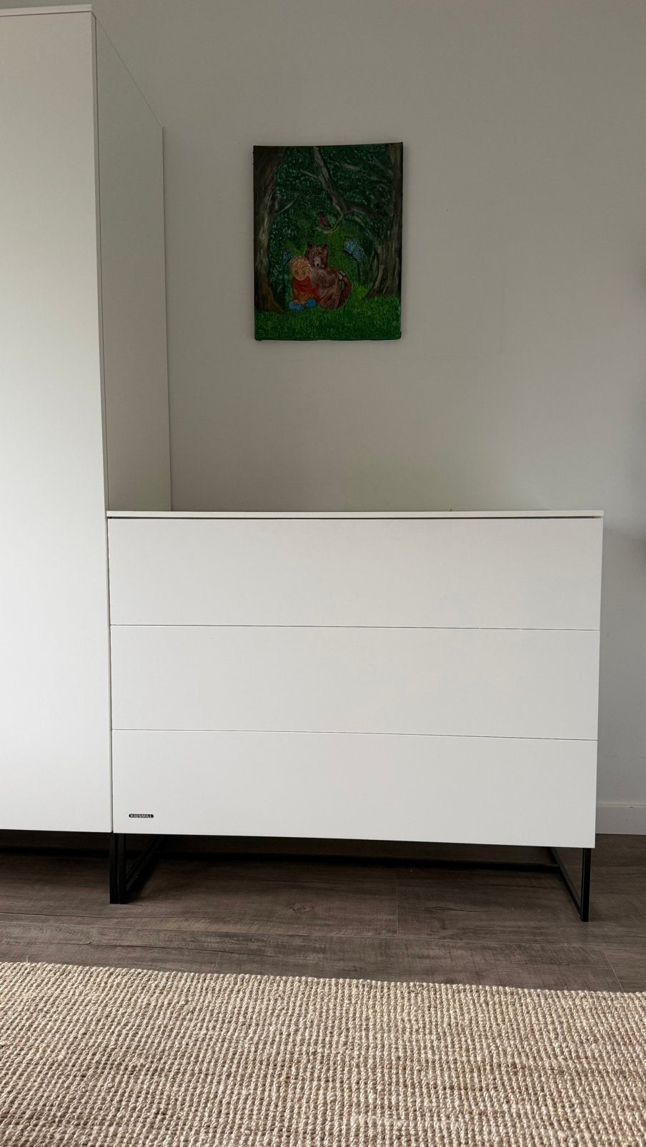 Commode kast wit, Huis en Inrichting, Ophalen, Overige materialen, 100 tot 150 cm, Zo goed als nieuw
