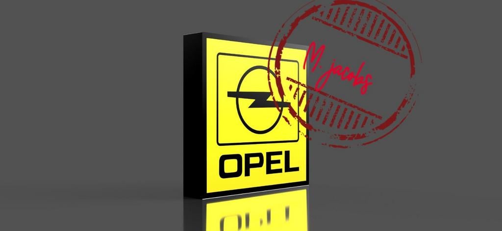 Nieuwe Opel reclamebak met LED verlichting., Verzamelen, Merken en Reclamevoorwerpen, Ophalen of Verzenden