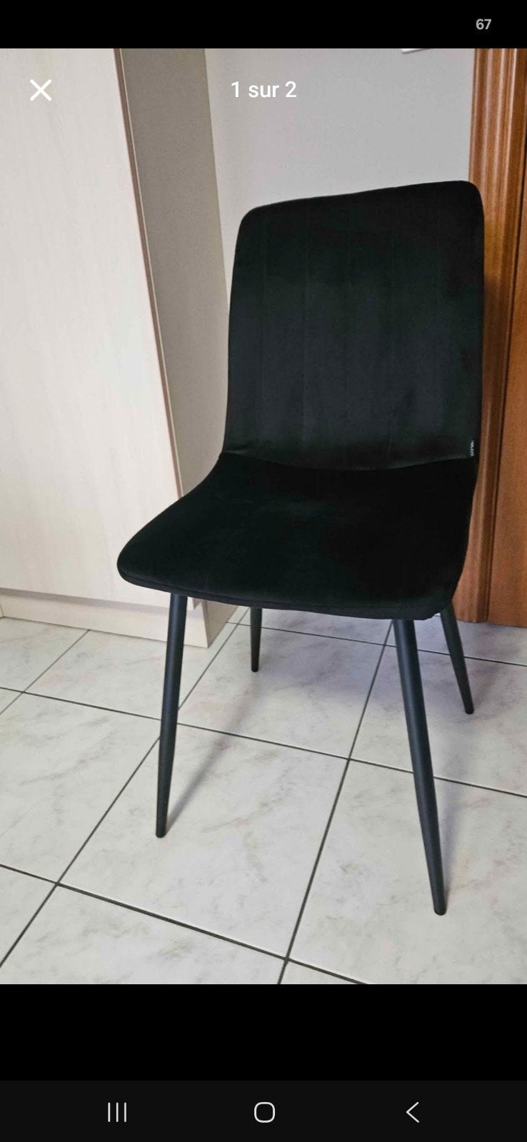 lot 4 chaises neuves, Stof