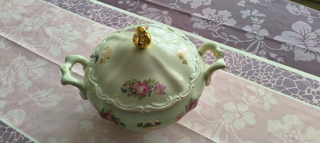 Vintage porseleinen soepterrine, Antiek en Kunst, Antiek | Porselein, Ophalen of Verzenden