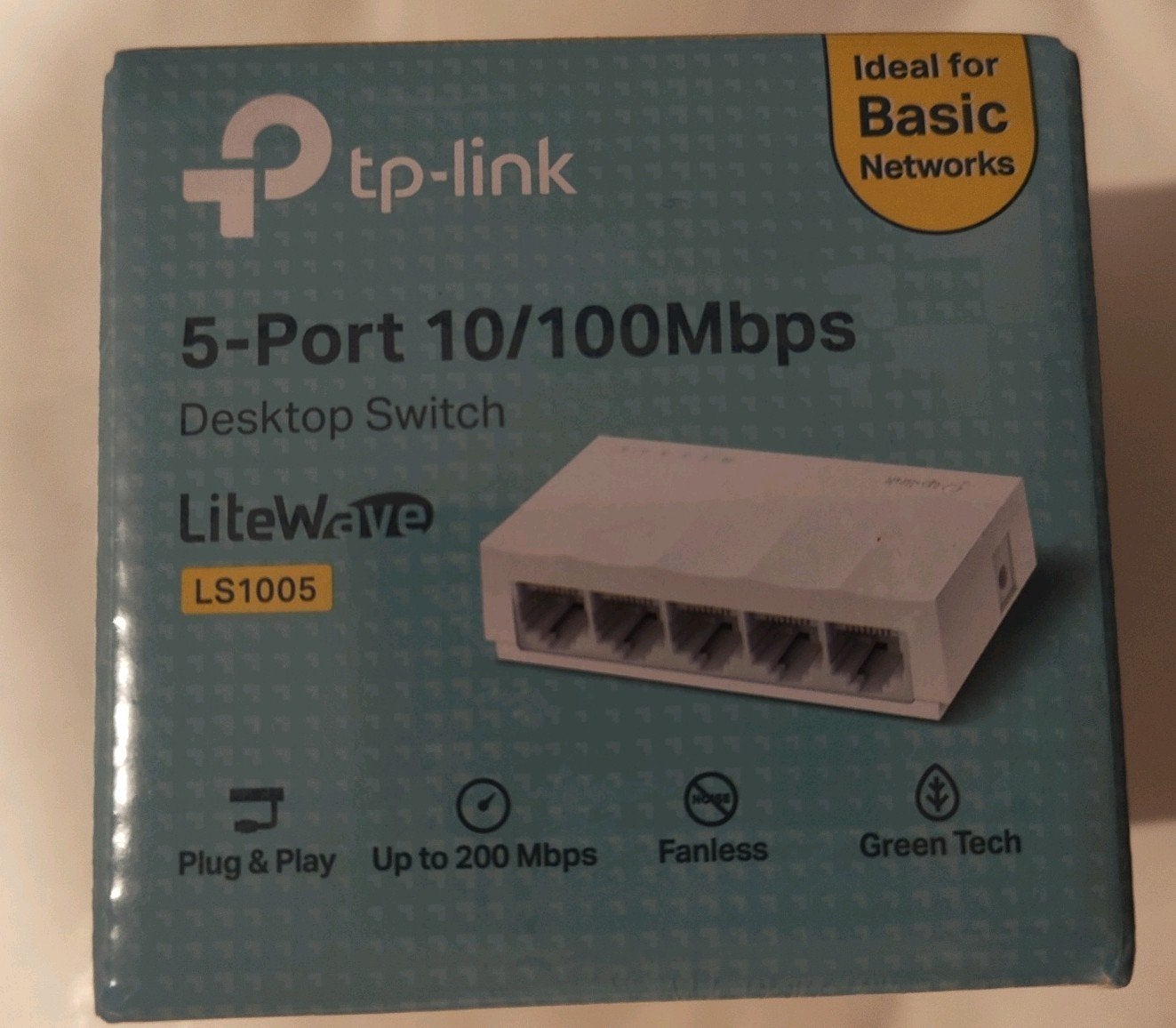 TP-Link switch 5-ports 10/100/1000 Mbps (plug&play), Computers en Software, Ophalen of Verzenden, Nieuw