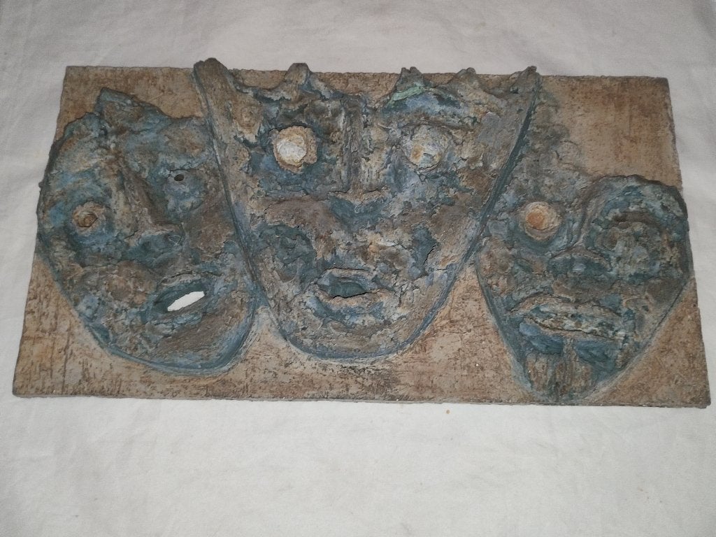 Vintage keramiek muurdecoratie paneel, Ophalen of Verzenden