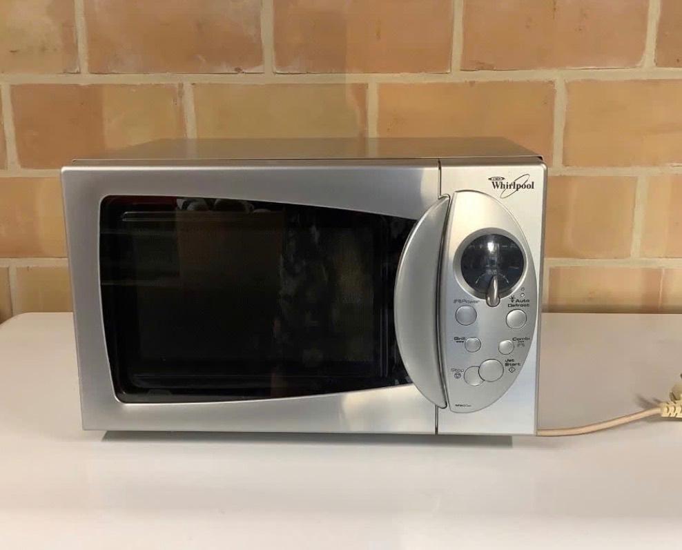 Microgolfoven Whirlpool, Elektronische apparatuur, Ophalen, Zo goed als nieuw, Minder dan 45 cm, Microgolfoven