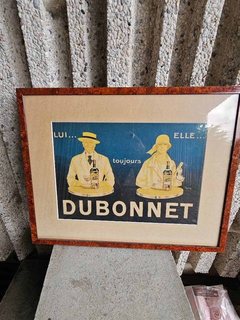 Affiche Vintage Art Déco Dubonnet – Jean Carlu, Collections, Posters & Affiches, Enlèvement, Comme neuf, Rectangulaire vertical