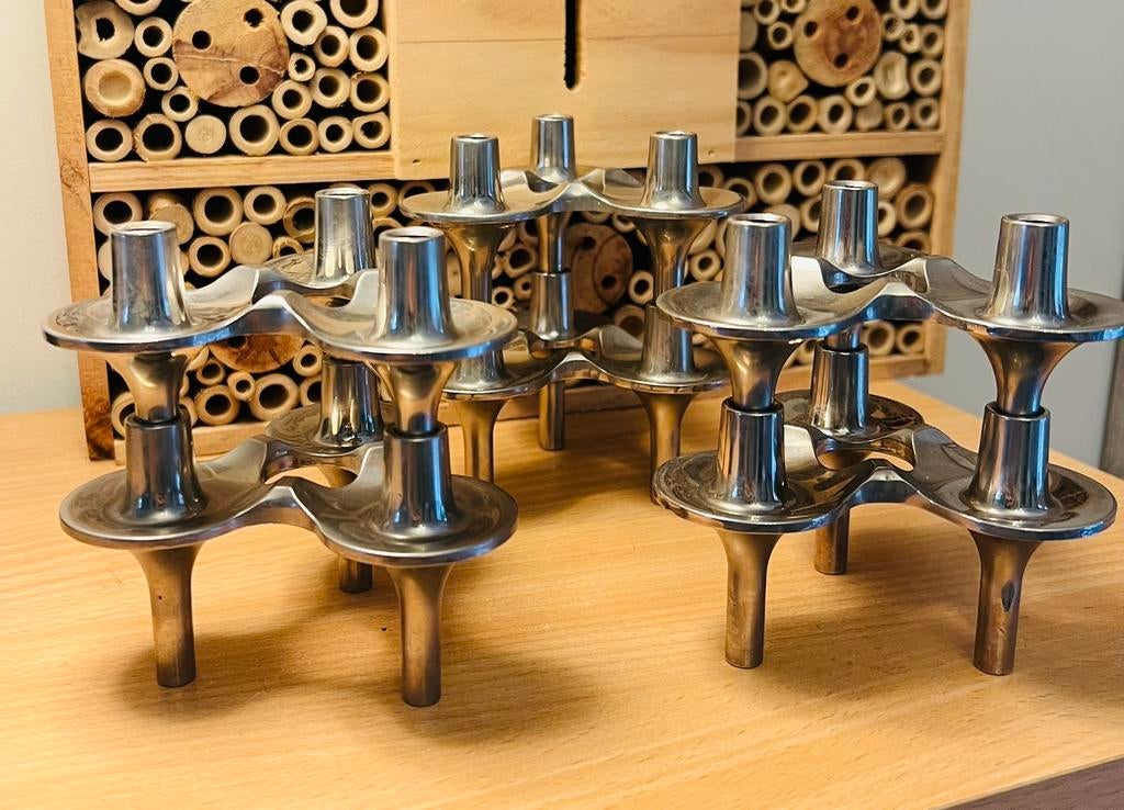 6 Nagel Orion kandelaars, Ophalen of Verzenden, Overige materialen