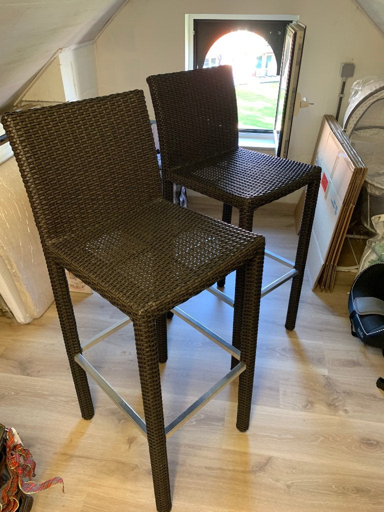 Twee Barkrukken te koop, Synthétique, 2 tabourets, Comme neuf, Enlèvement